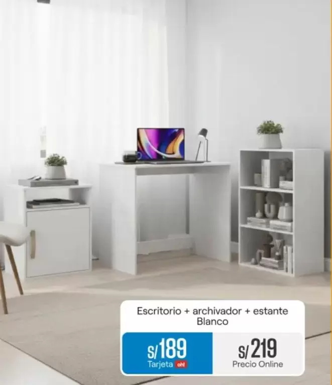 escritorio + archivador + estante