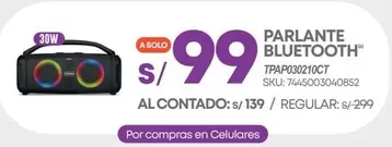 Solo - PARLANTE BLUETOOTH TPAP030210CT