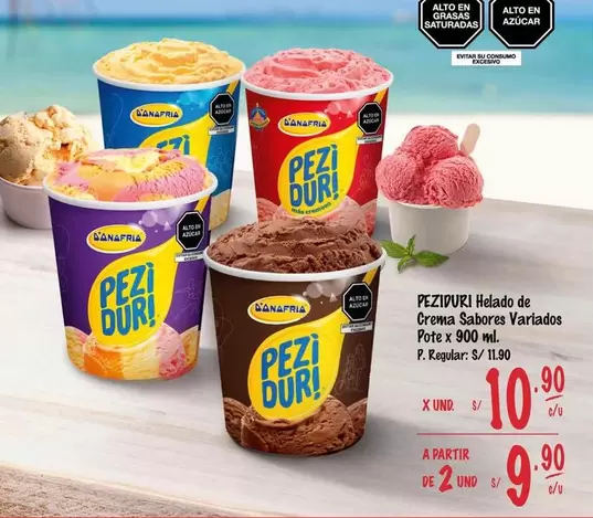 Peziduri - Helado de Crema Sabores Variados