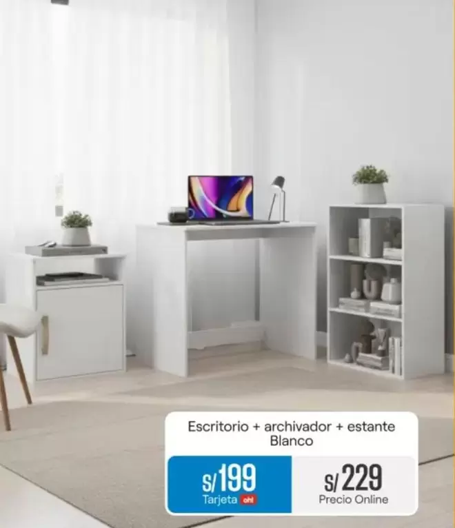 escritorio + archivador + estante