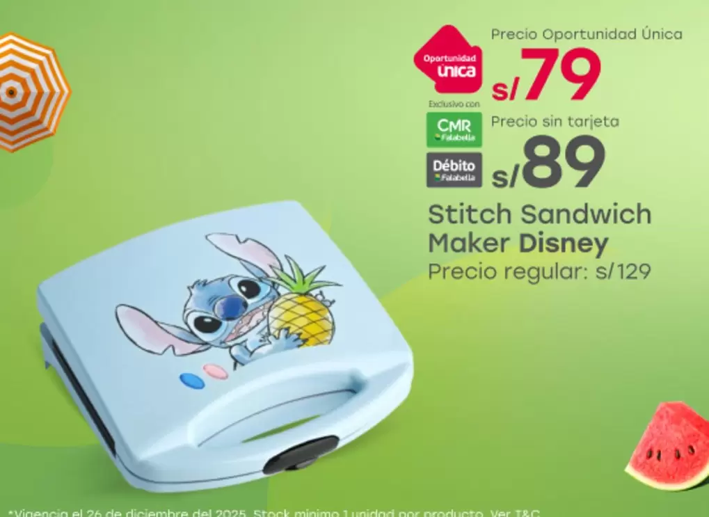 Disney - Stitch Sandwich Maker