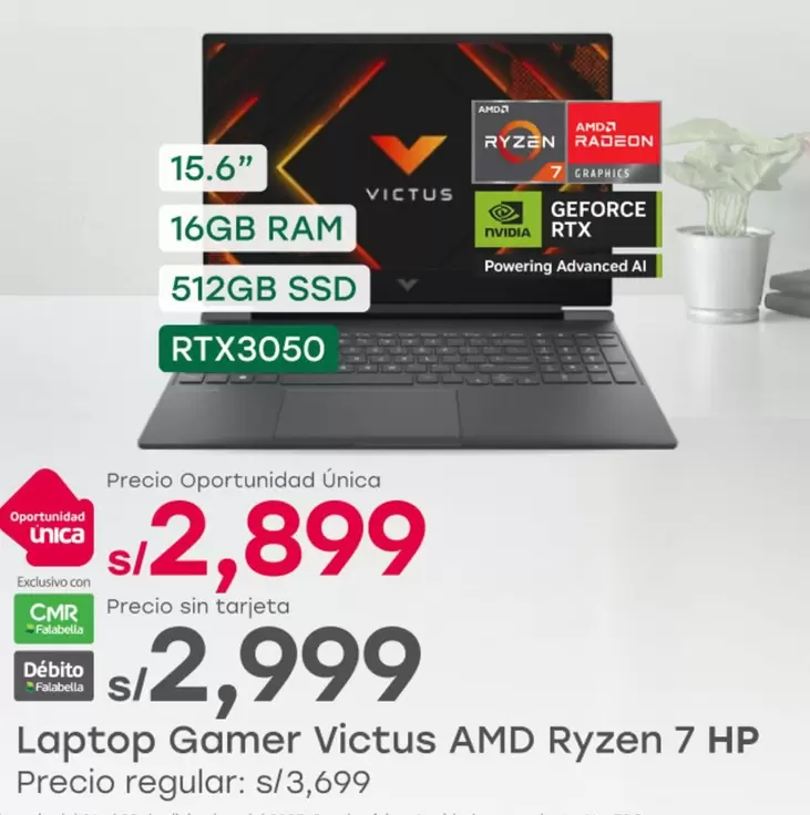 Hp - Laptop Gamer Victus AMD Ryzen 7