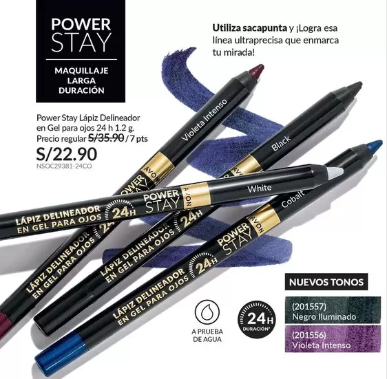 power - Power Stay Lápiz Delineador en Gel para ojos 24 h