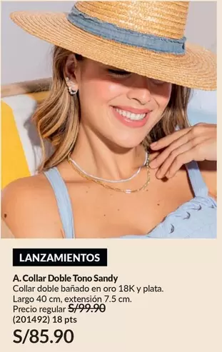 Oro - Collar Doble Tono Sandy