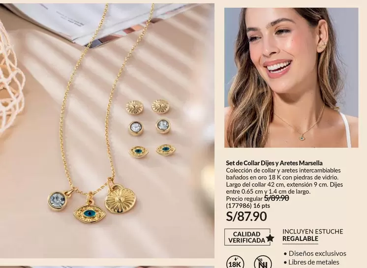 Marsella - Set de Collar Diy y Aretes