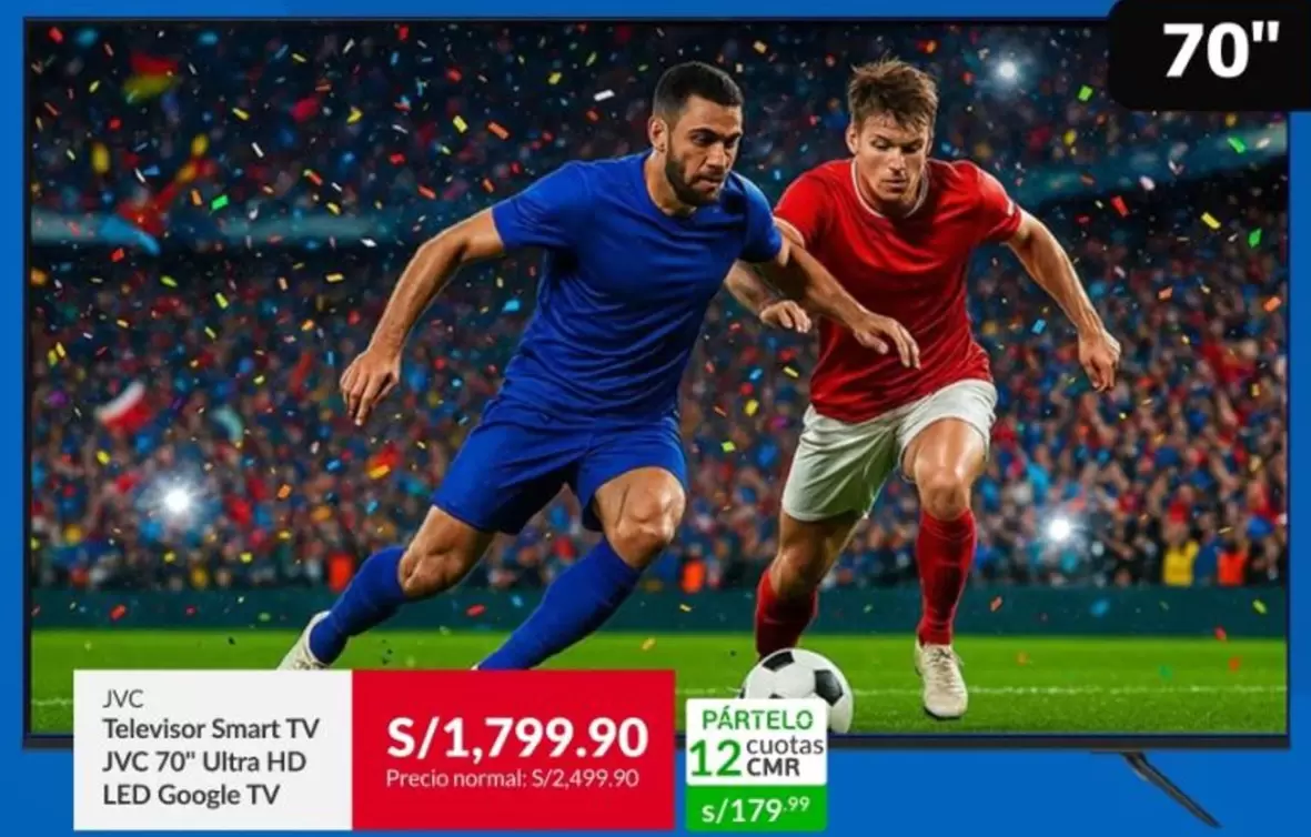 JVC - Televisor Smart TV  70 Ultra HD LED Google TV