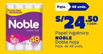 Noble - Papel higiénico Doble hoja