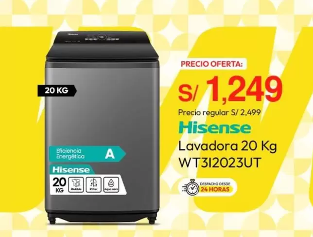 Hisense - Lavadora 20 Kg WT312023UT