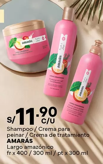 Amar - Shampoo/Crema para peinar/Crema de tratamiento