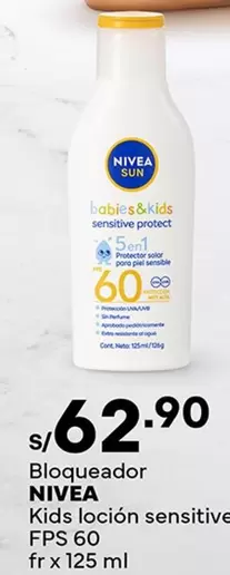 Nivea - Kids loción sensitive FPS 60