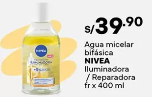 Nivea - Agua micelar bifásica Iluminadora / Reparadora