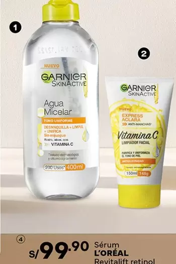 Garnier - Agua Micelar, Vitamina C