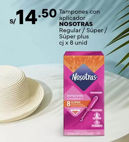 Nosotras - Tampones con aplicador Regular/Súper / Súper plus