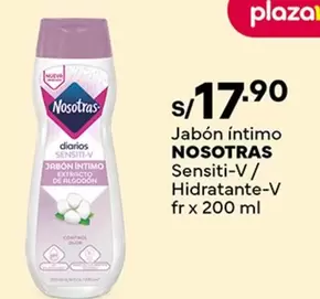 Nosotras - Jabón íntimo Sensiti-V/ Hidratante-V