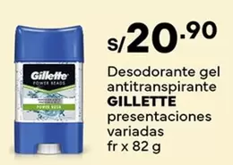 Gillette - Desodorante gel antitranspirante