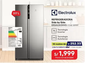 Electrolux - REFRIGERADORA Side by Side ERSA53V2HVG