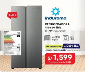 Indurama - REFRIGERADORA Side by Side RI-769