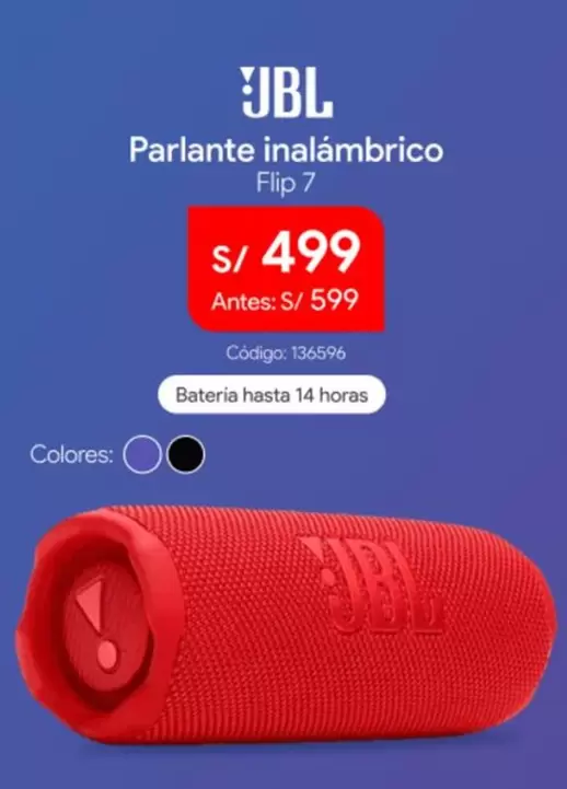 JBL - Parlante inalámbrico Flip 7