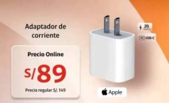 Apple - Adaptador de corriente