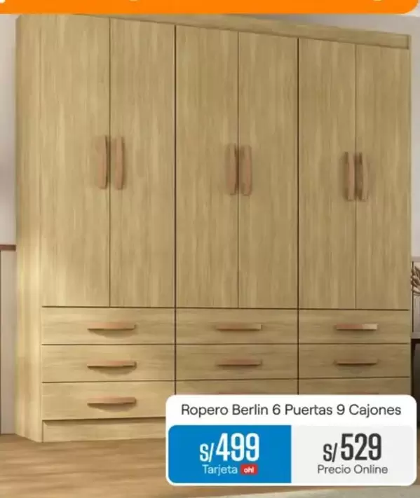 Ropero Berlin 6 Puertas 9 Cajones