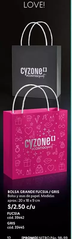 BOLSA GRANDE FUCSIA / GRI