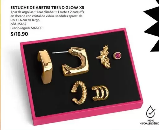 Dorado - ESTUCHE DE ARETES TREND GLOW X5