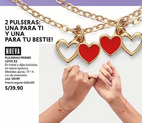 Una - PULSERAS FRIEND LOVE X2