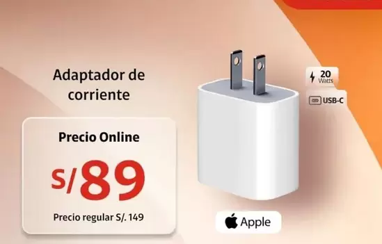 Apple - Adaptador de corriente