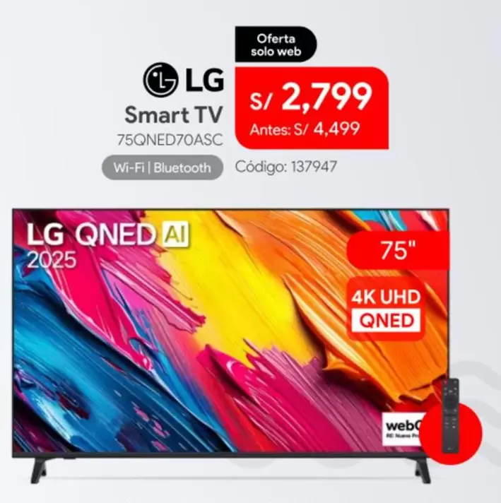 Lg - Smart TV 75QNED70ASC