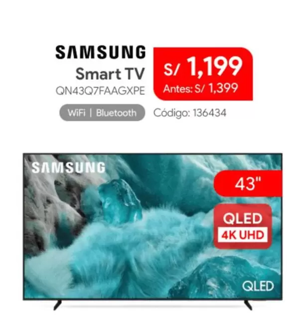 Samsung - Smart TV QN43Q7FAAGXPE