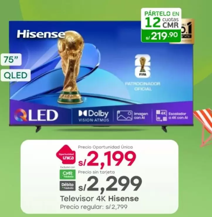 Hisense - Televisor 4K