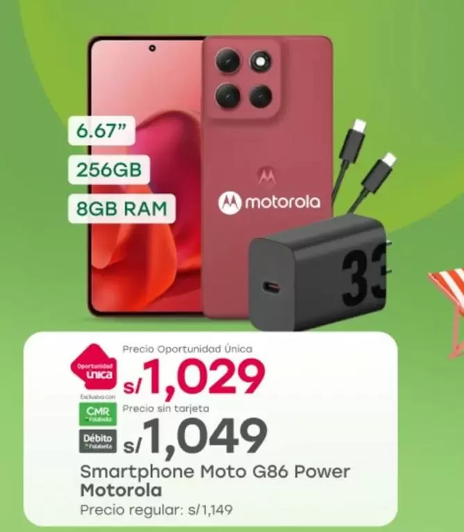 Motorola - Smartphone Moto G86 Power