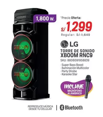 Lg - TORRE DE SONIDO XBOOM RNC9