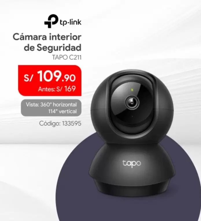 Tp-Link - Cámara interior de Seguridad TAPO C211
