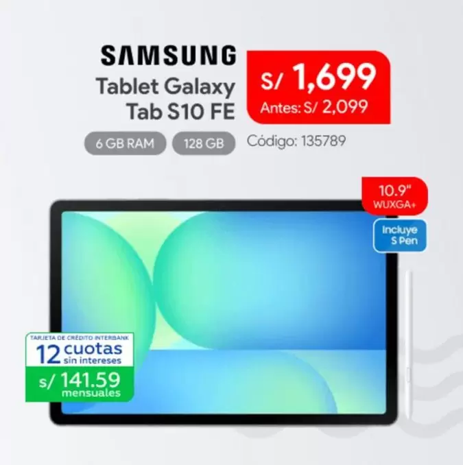 Samsung - Tablet Galaxy Tab S10 FE