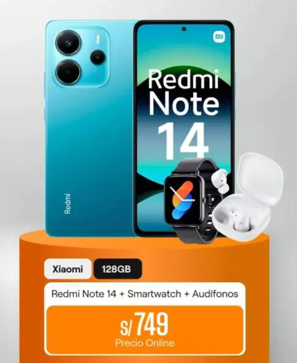 Xiaomi - Note 14 + Smartwatch + Audifonos