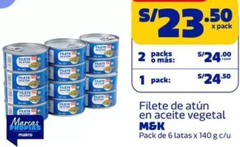 M&K - Filete de atún en aceite vegetal