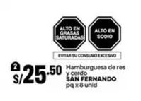 San Fernando - Hamburguesa de res y cerdo