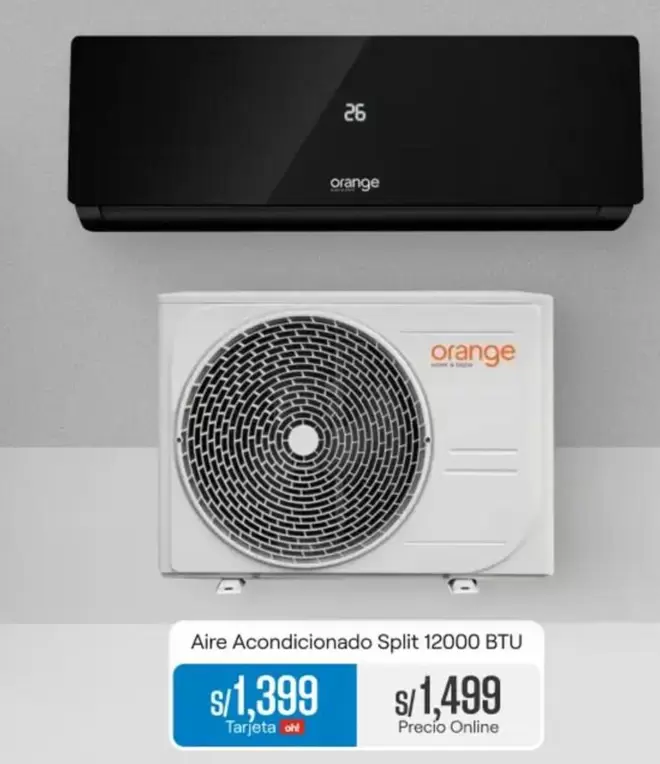 Orange - Aire Acondicionado Split 12000 BTU