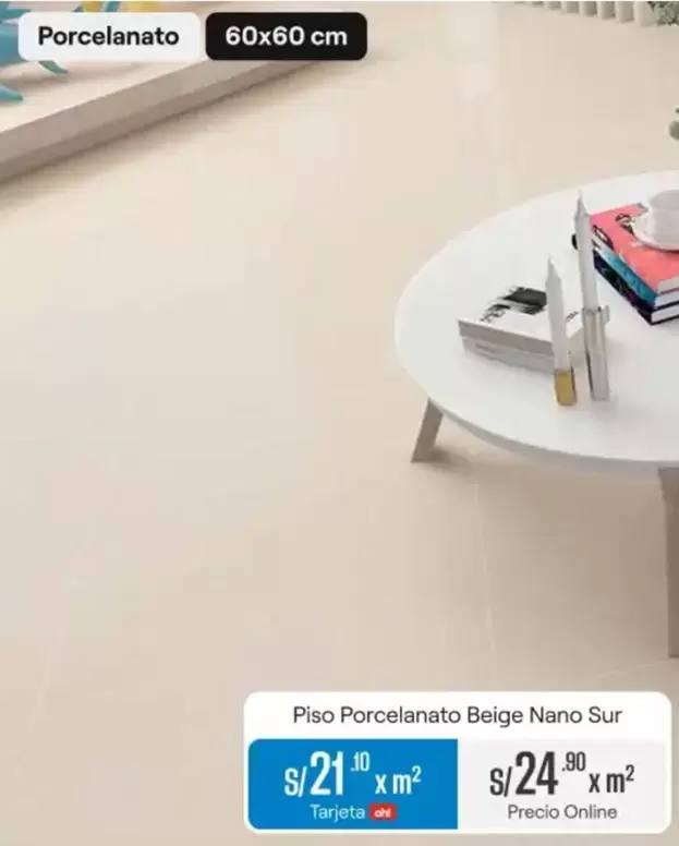 Piso Porcelanato Beige Nano Sur