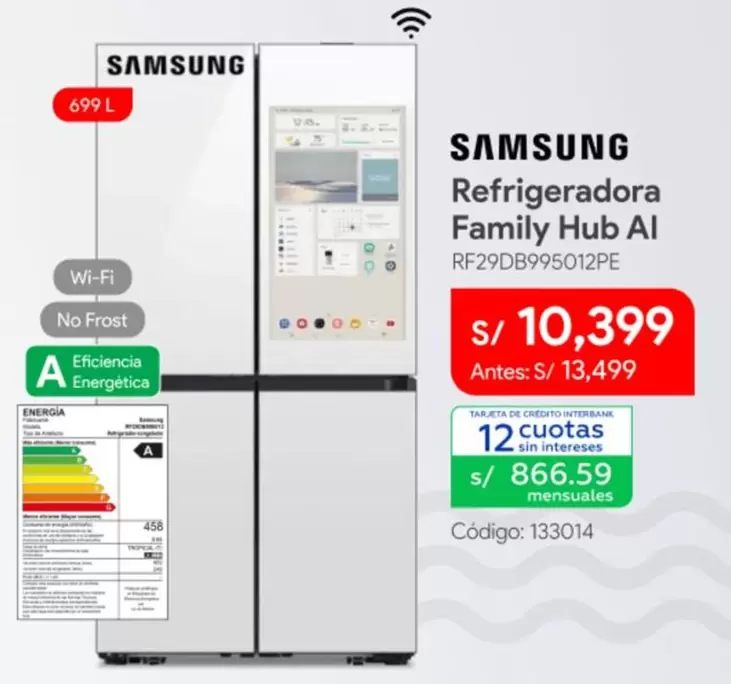 Samsung - Refrigeradora Family Hub Al RF29DB995012PE