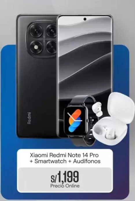 Xiaomi - Redmi Note 14 Pro + Smartwatch + Audifonos