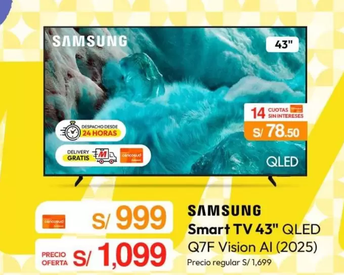 Samsung - Smart TV 43" QLED Q7F Vision AI (2025)