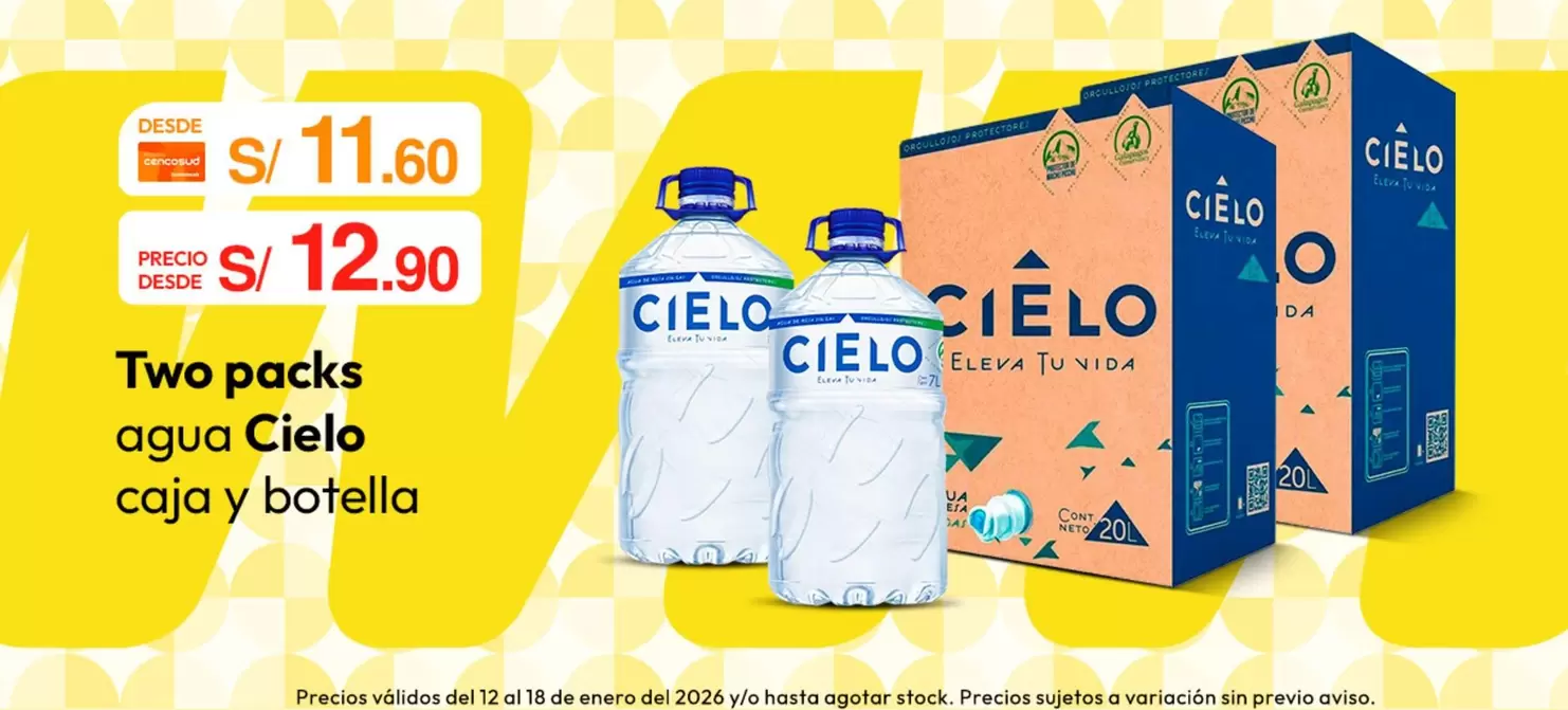 Cielo - Agua Caja Y Botella
