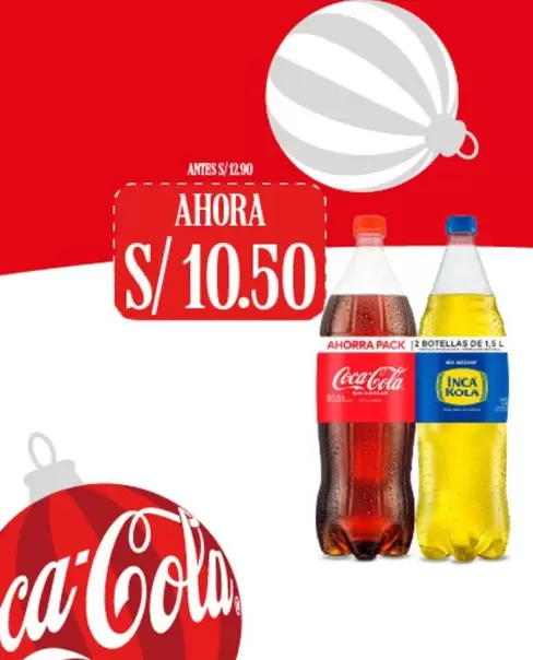 Coca-Cola - 2 botellas de 1.5 L