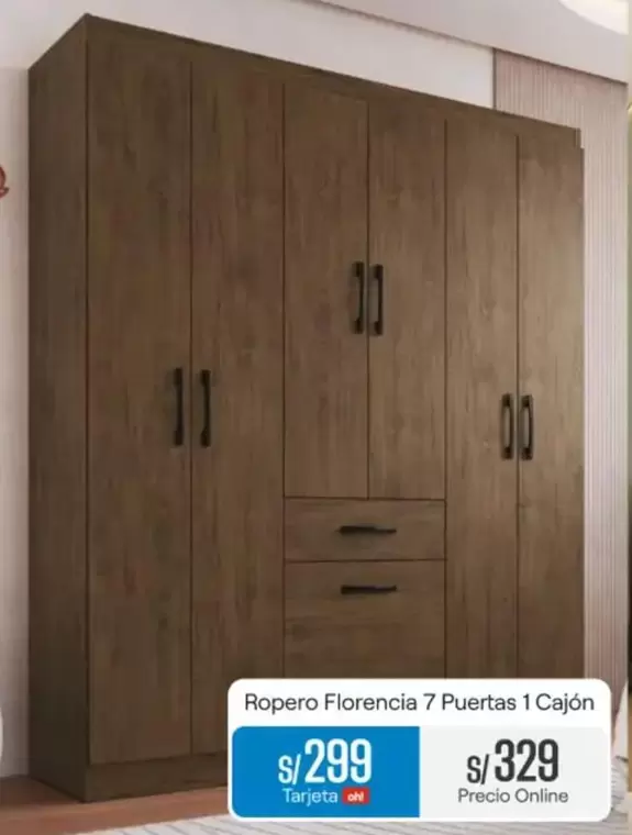 Ropero Florencia 7 Puertas 1 Cajón
