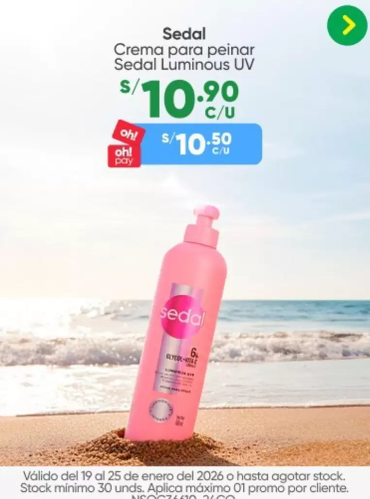 Sedal - Crema para peinar  Luminous UV