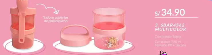 Barbie - Porta Comidas