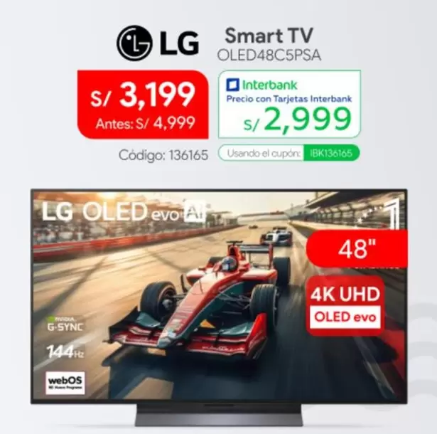 Lg - Smart TV OLED48C5PSA