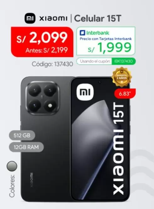 Xiaomi - Celular 15T